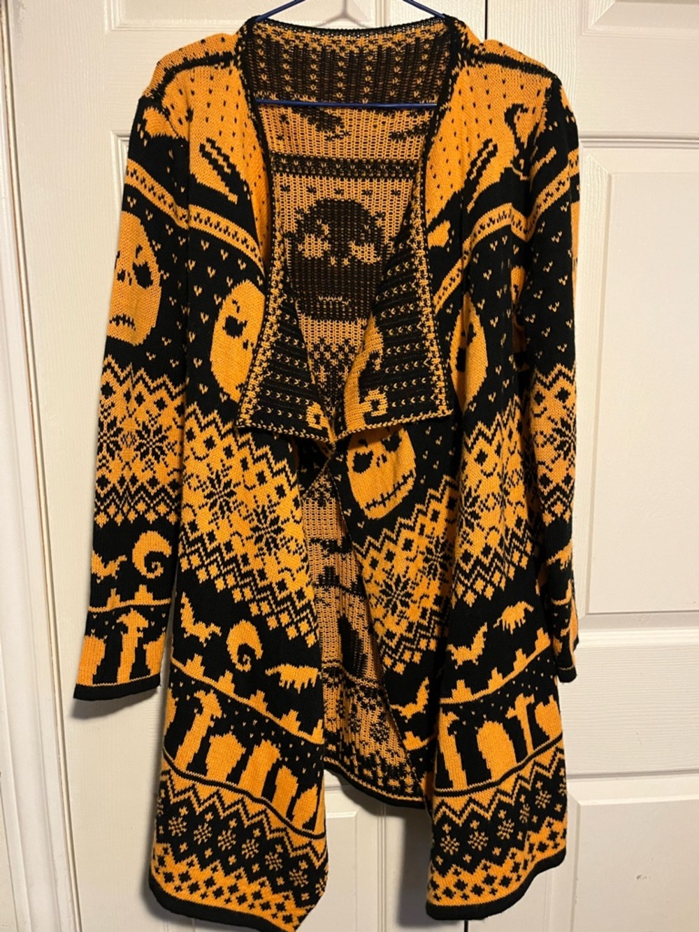 Nightmare Before wOpen Cardigan - Black & Orange